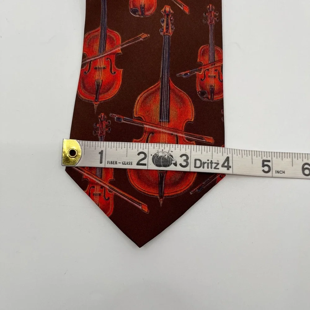 Vtg 1995 Dem Crazy Tie Mens Cello Violin Musical Instrument Novelty Made in USA